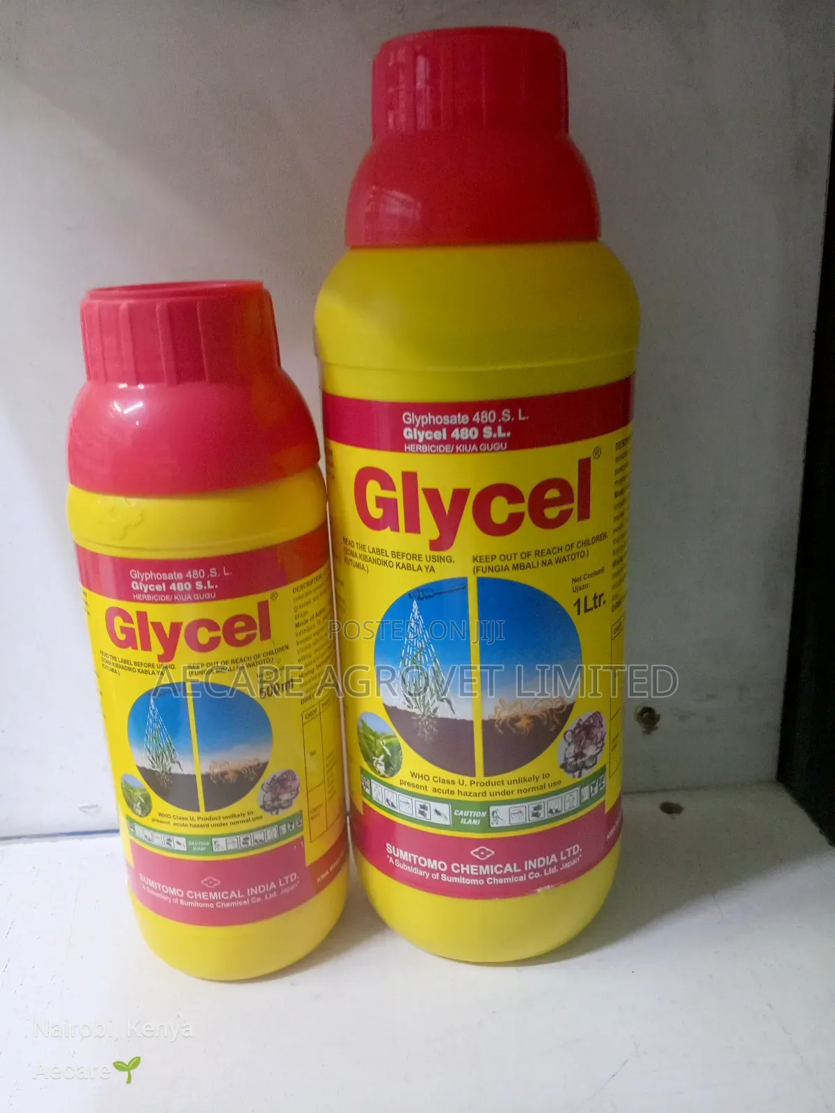 Glycel Herbicide 500ml, and 1litre