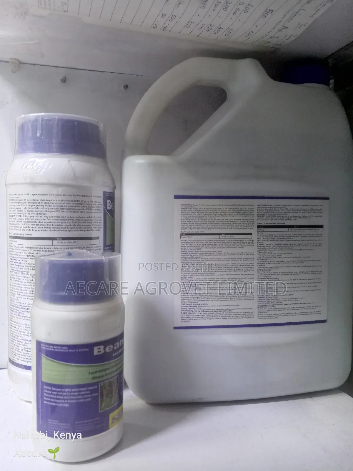 Beanpro 480sl Herbicide 200ml, 1litre, 5litre
