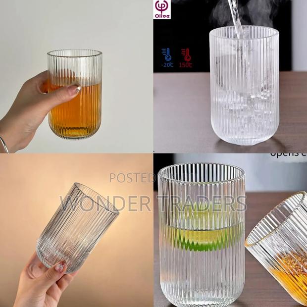 Ribbed Glasses 6 Pieces