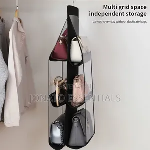 6-Pocket Hanging Handbag Organizer Closet Storage Bag Holder