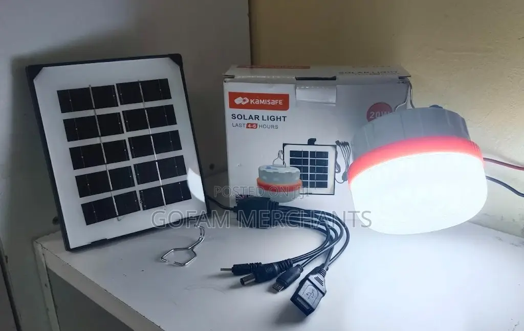 Kamisafe Long Lasting Bright Solar Light With Phone Chargers