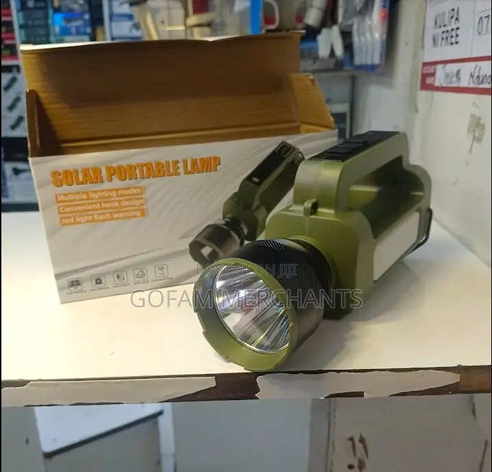High Brightness Solar Search Light With Side Emergency Lamp