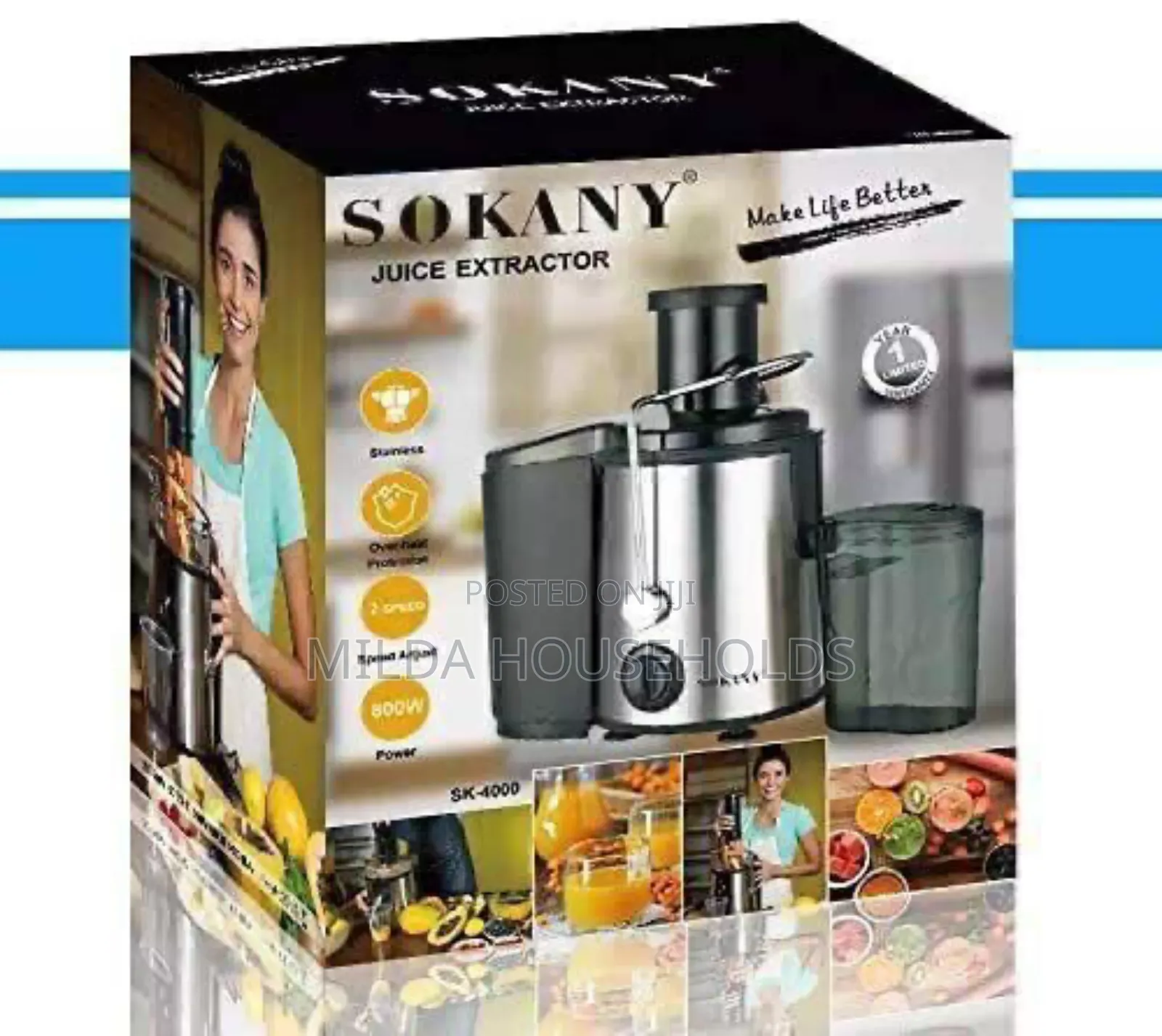 *800 Watts Sokany Juicer