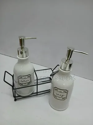 Soap and Lotion Dispenser Set With Stand