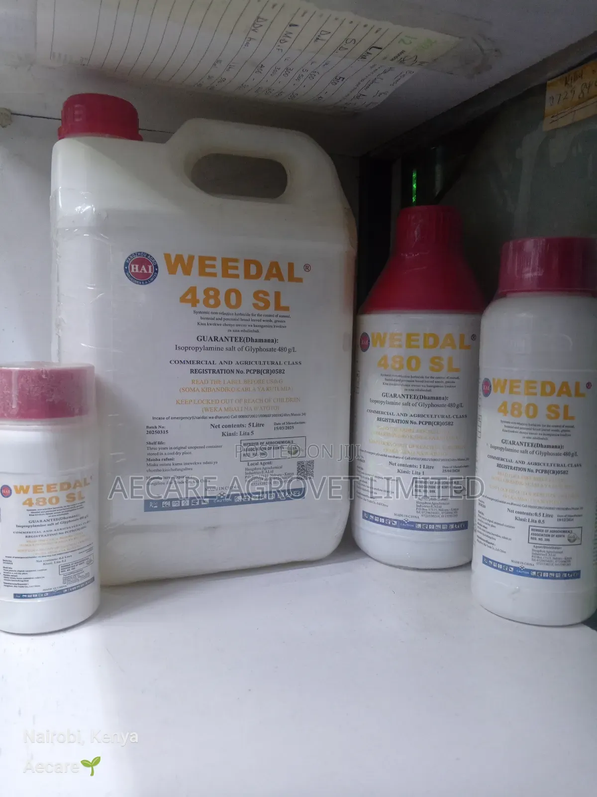 Weedal 480sl Herbicide 200ml 500ml, 1litre, 5litre