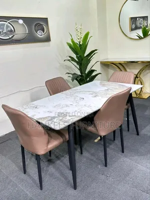 4 Seater Marble Dining Table for Modern Dining Spaces