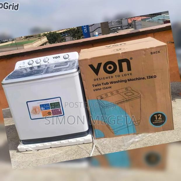 Restocked Von 13 KGS Twin Tub Washing Machine