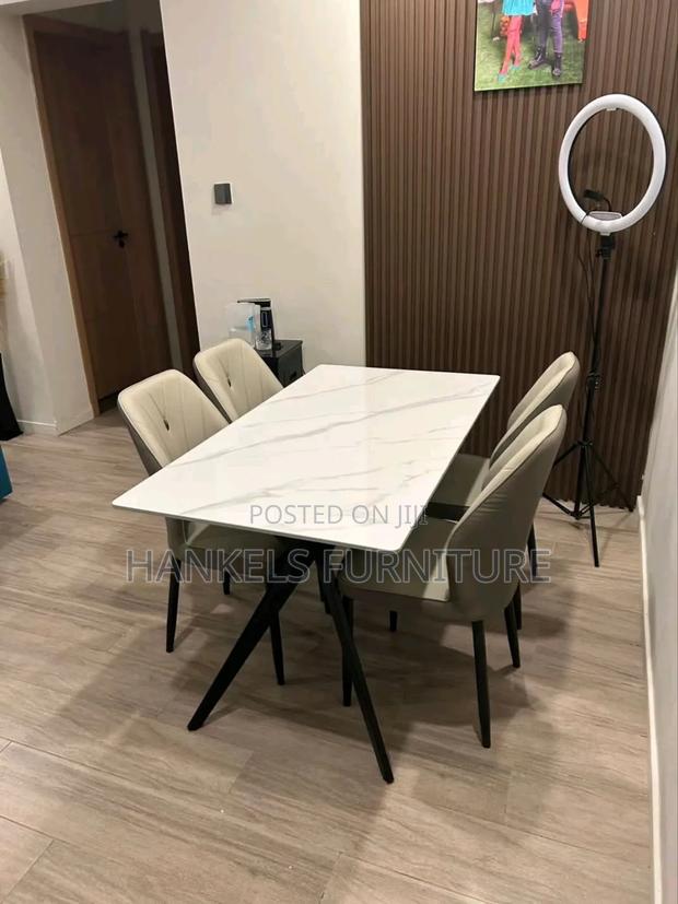 4 Seater Marble Dining Table – Luxury and Comfort Combined