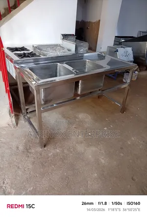 Commercial Sink, Two Bowls