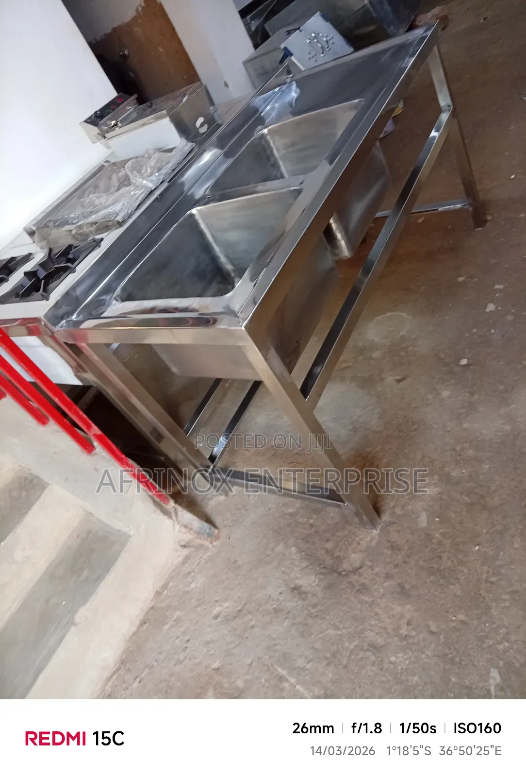 Commercial Sink, Two Bowls