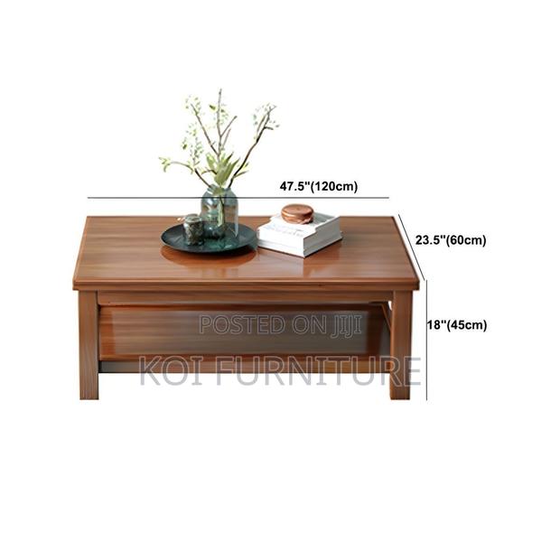Coffe Table; Mahogany Executive Living Room Home Office Coffee Table - thumbnail 3