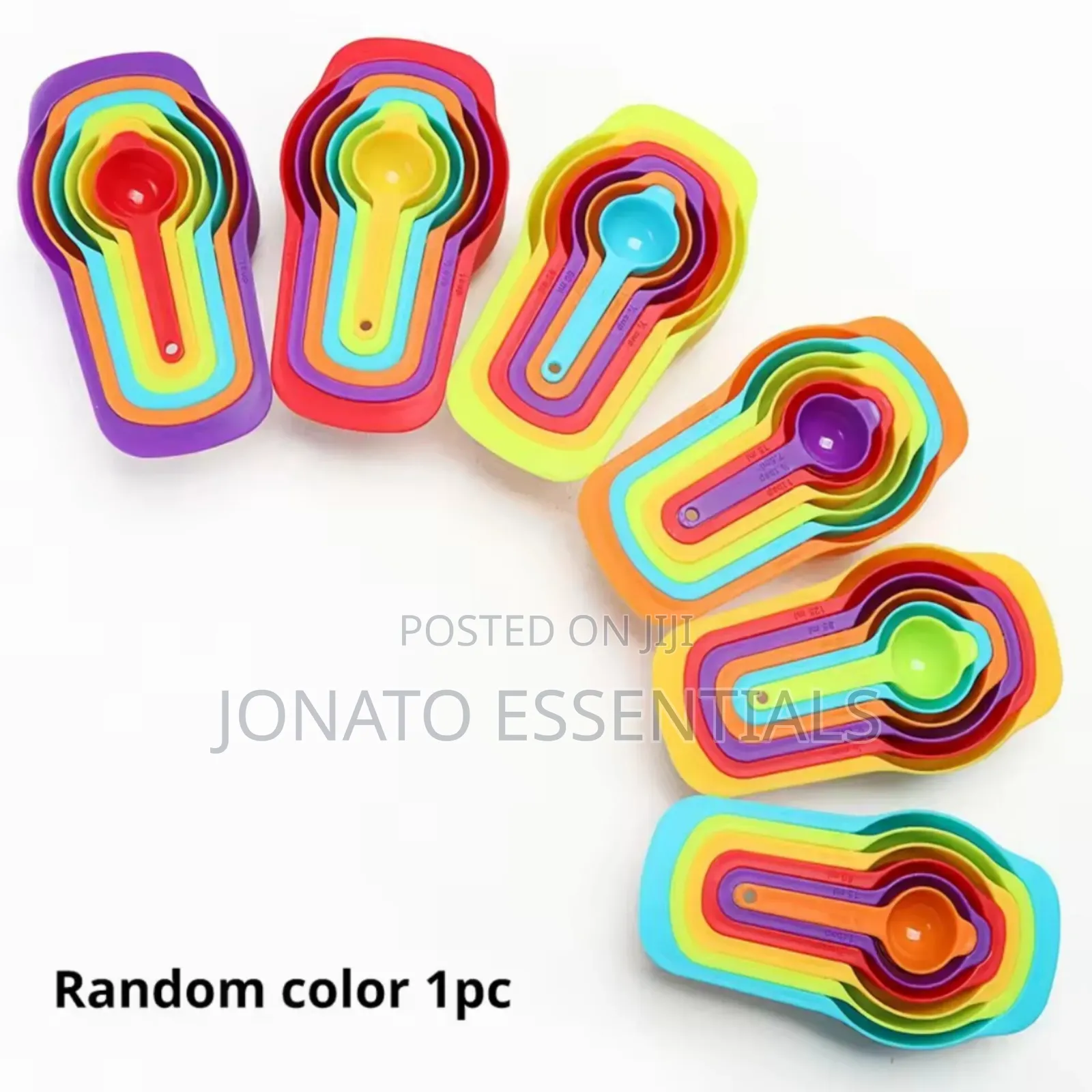 Colorful Measuring Cups and Spoons Set - 6 Piece Kitchen Baking Tools