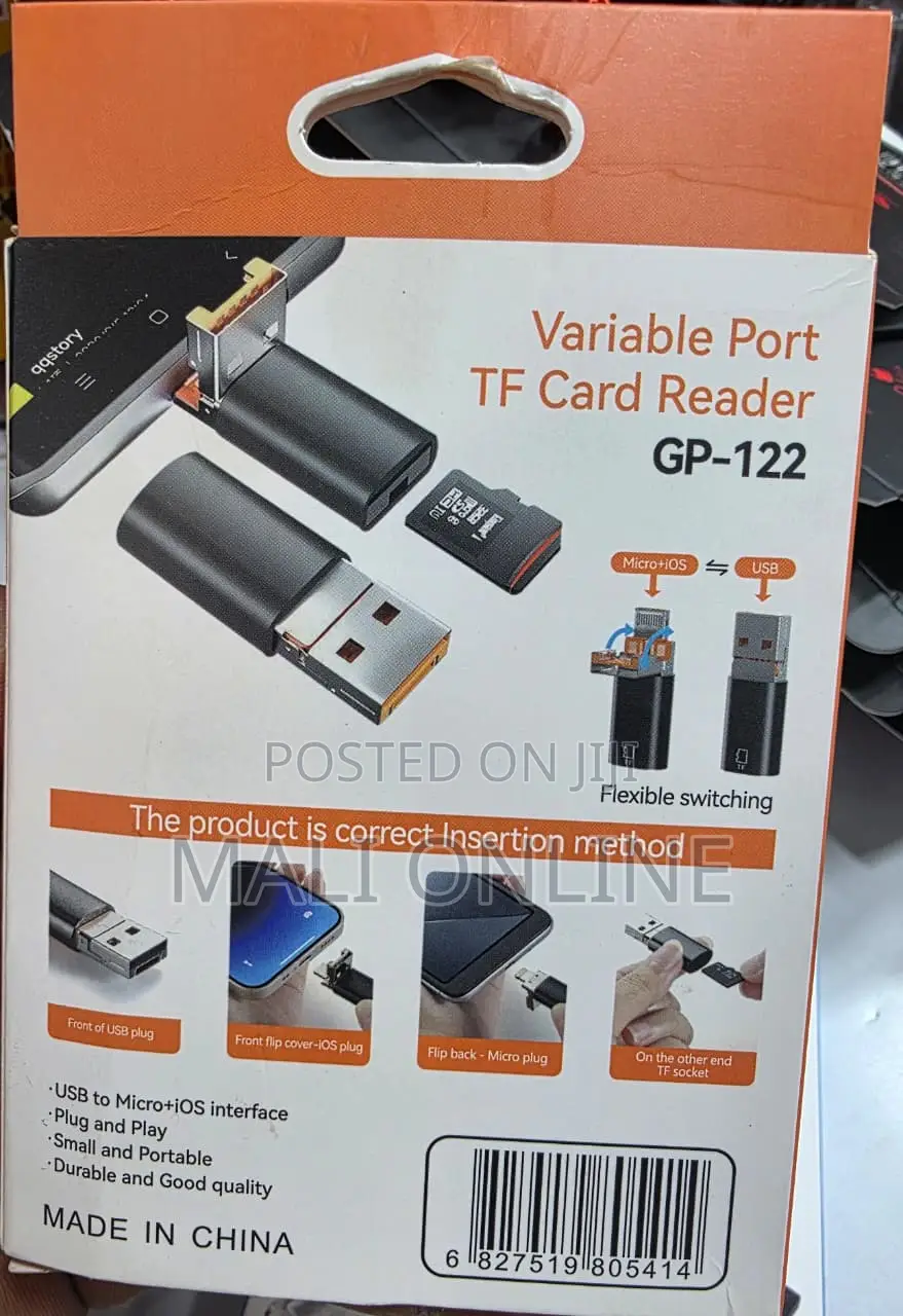 2-in-1 Micro Sd Adapter Usb 3.0 Tf Card Reader for Ios Android Pc