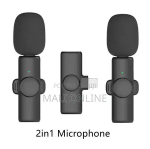 Dual Wireless Microphone Lavalier Type-C iPhone Rechargeable Clip Mic