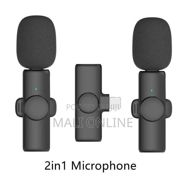 Dual Wireless Microphone Lavalier Type-C iPhone Rechargeable Clip Mic