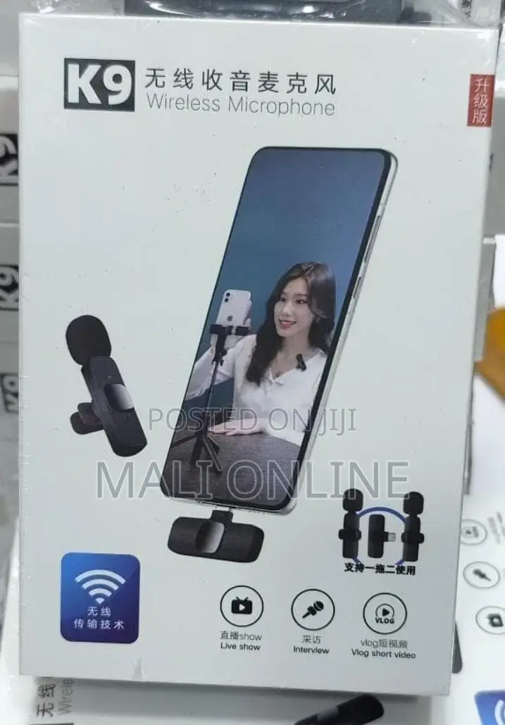 Dual Wireless Microphone Lavalier Type-C iPhone Rechargeable Clip Mic