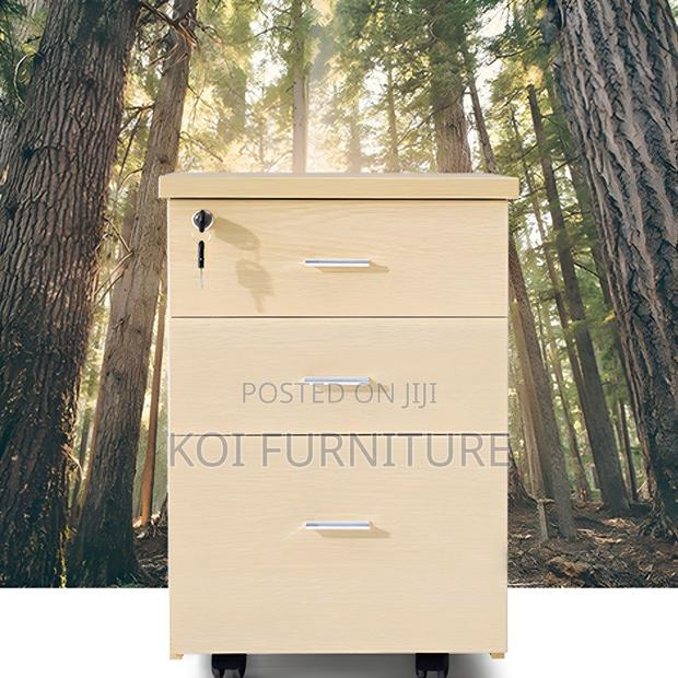 Office Cabinet; Three Drawers Lockable Office Wooden Cabinet