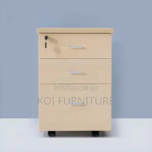 Office Cabinet; Three Drawers Lockable Office Wooden Cabinet