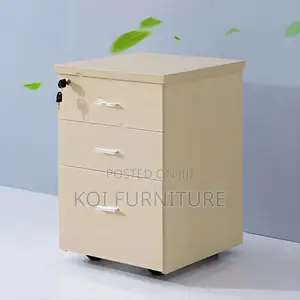 Office Cabinet; Three Drawers Lockable Office Wooden Cabinet
