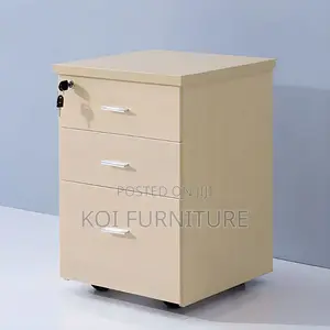 Office Cabinet; Three Drawers Lockable Office Wooden Cabinet