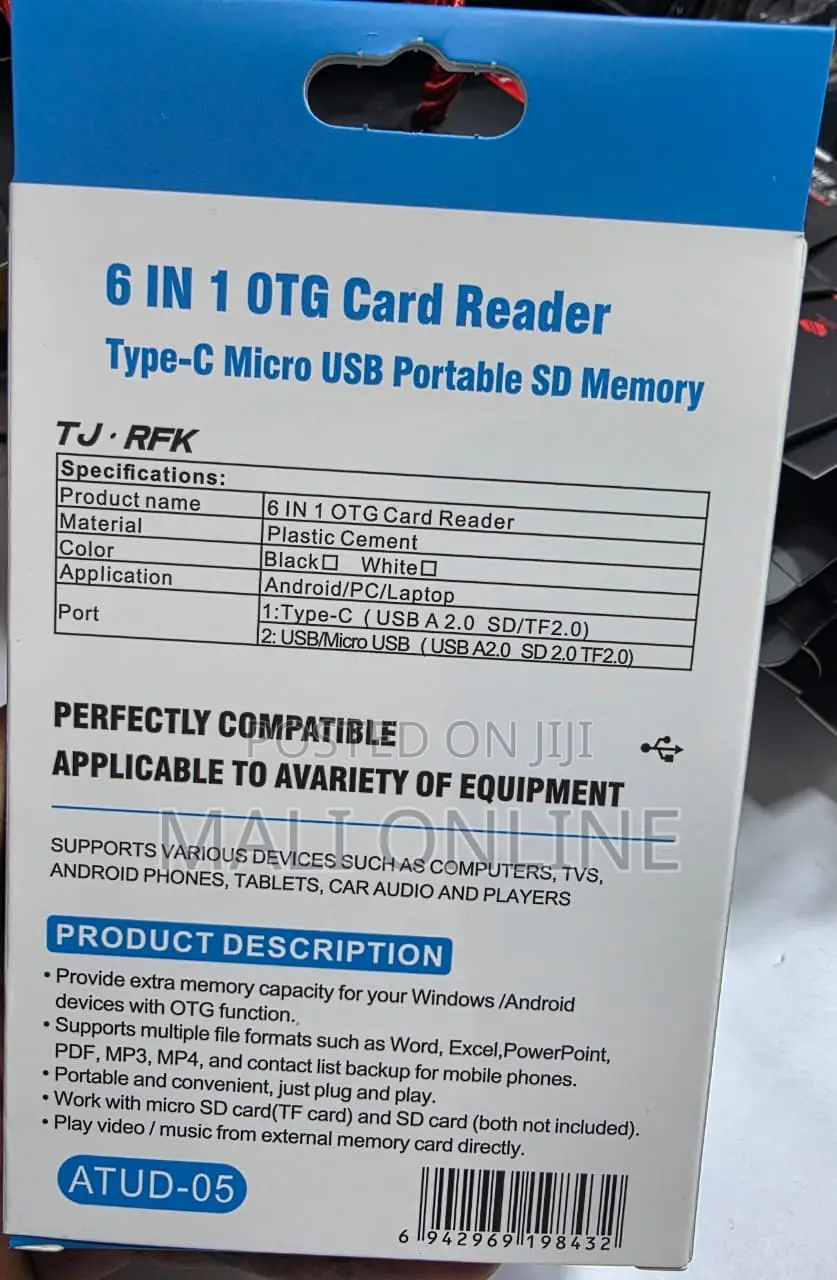 Multi Port Otg Card Reader Type-C Micro-Usb Usb-a Sd Tf Memory Adapter