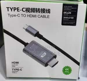 Type-C to Hdmi Cable 30hz Usb-C to Hdmi Adapter Uhd Video Cable