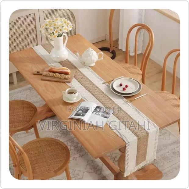 Boho Splicing Table Runner Blend of Cotton and Linen