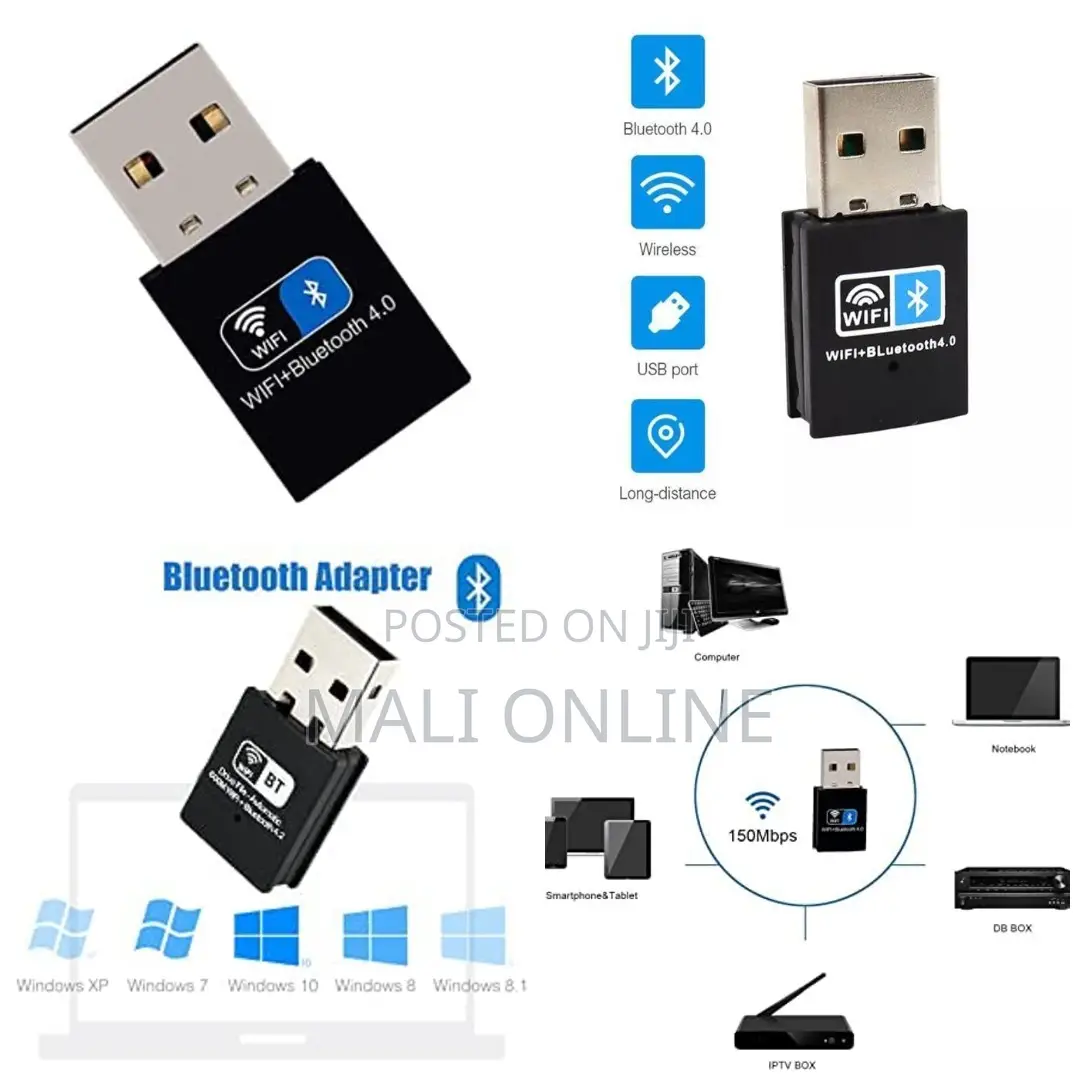 Usb Wifi Bluetooth Adapter 300mbps 2.4ghz Wireless Dongle Bt Receiver