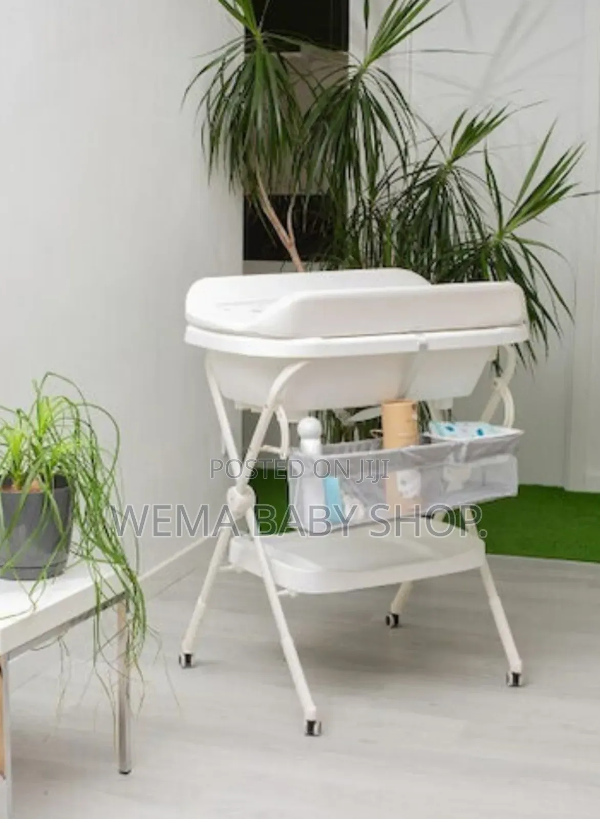 2 in 1 Foldable Baby Bath and Changing Station With Ergonomic Height.