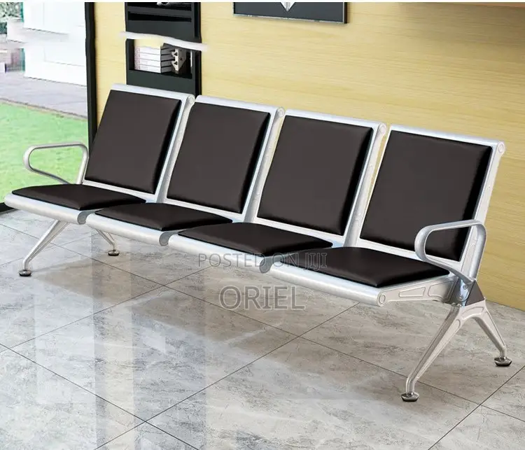 Waiting Area Benches:- Modern 4-Link Office Reception Chair Bench