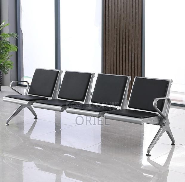 Waiting Area Benches:- Modern 4-Link Office Reception Chair Bench - thumbnail 8