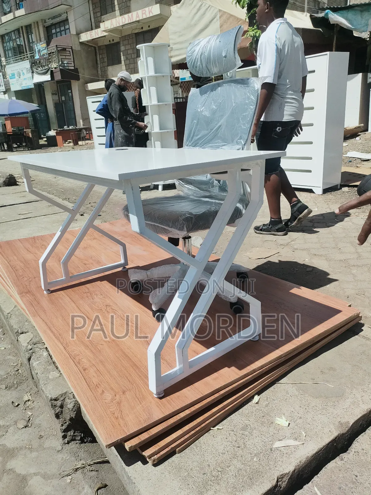 Durable Double Steel Frame Working Desk