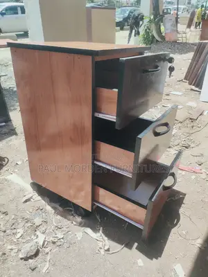 Premium Wooden Mobile Drawer Cabinet_lockable 3 Drawer