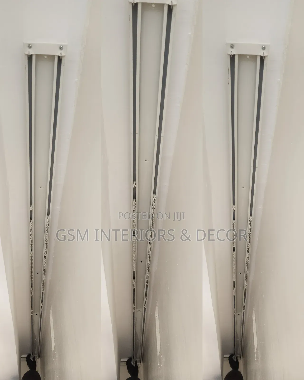 High Ceiling Aluminium Curtain Rails in Double