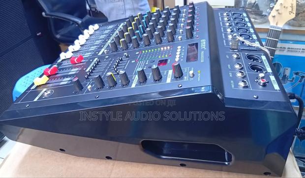 6 Channels Powered Mixer Usb 1000w Output - Dual Wireless Microphone - thumbnail 3