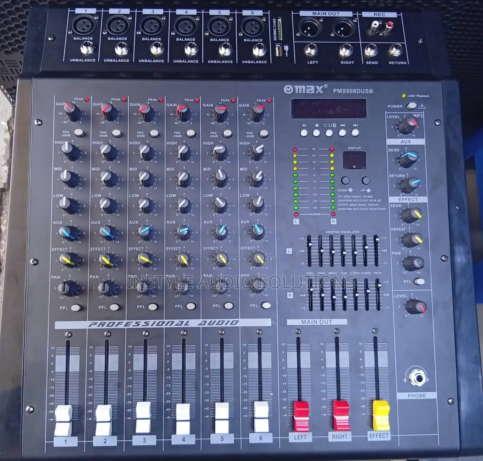 6 Channels Powered Mixer Usb 1000w Output - Dual Wireless Microphone