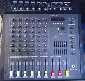 6 Channels Powered Mixer Usb 1000w Output - Dual Wireless Microphone