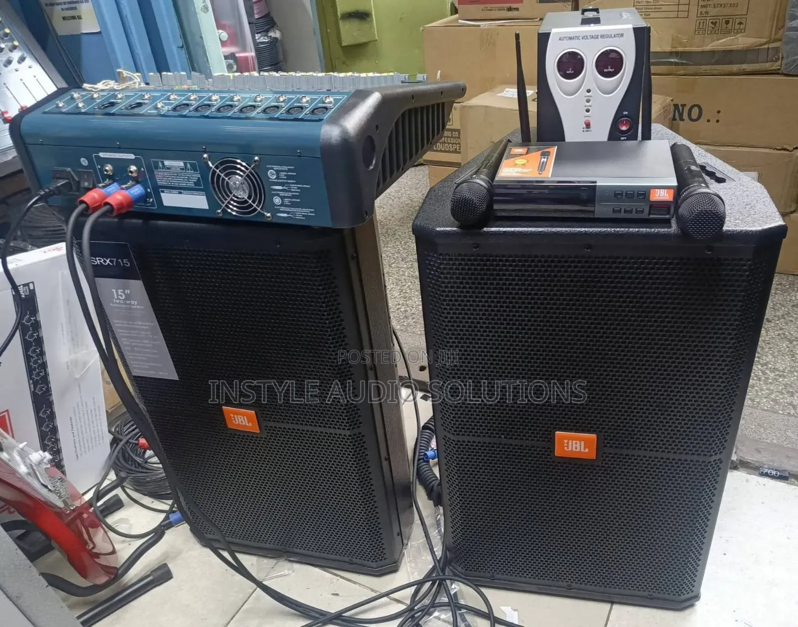 8 Channels JBL Sound System Complete With JBL Wireless Microphone.