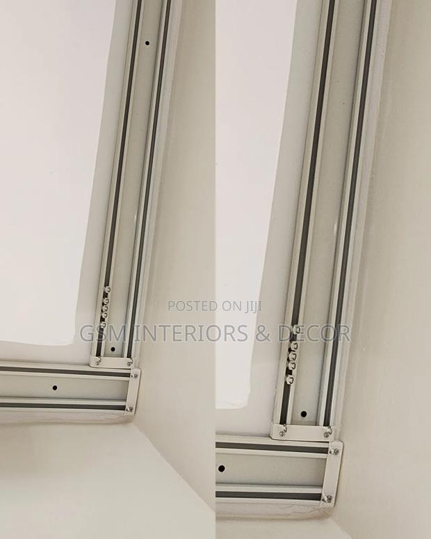 Aluminium Double Curtain Rails for Curved Windows With Accessories