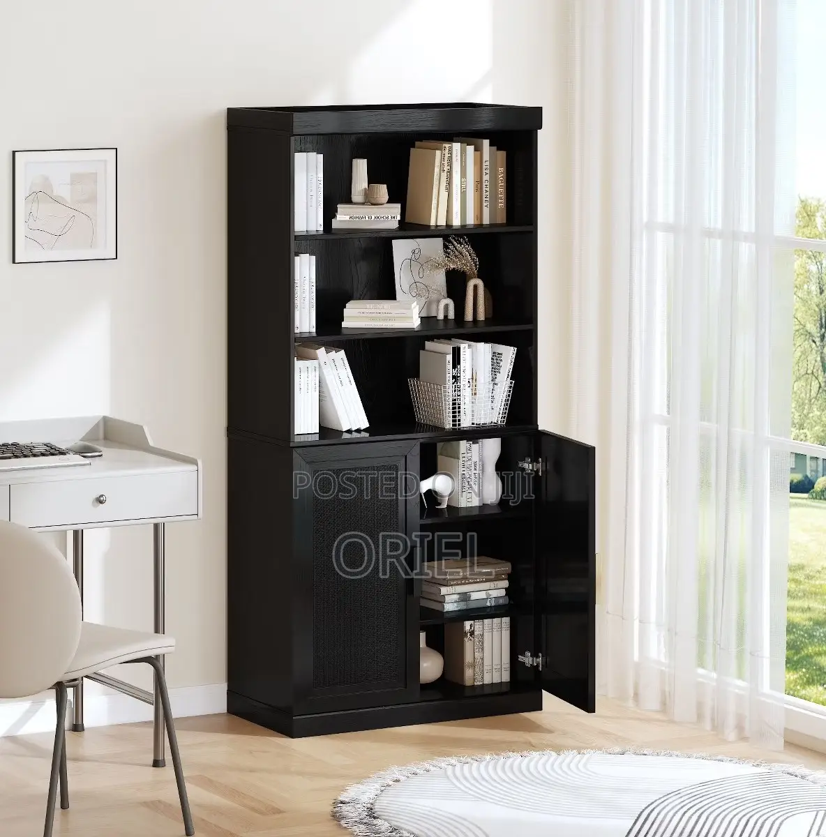 Credenza Cabinets: Wooden Filing Cabinet With Double Doors