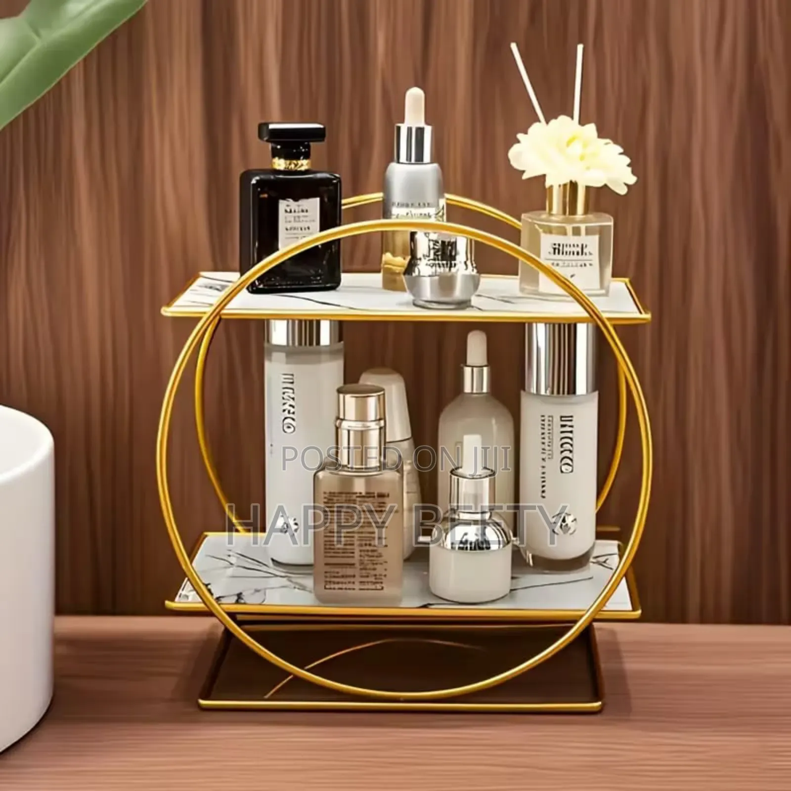*2-Tier Gold Metal Makeup and Perfume Organizer