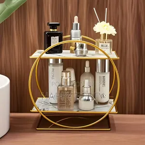 *2-Tier Gold Metal Makeup and Perfume Organizer