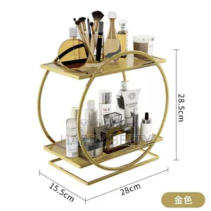 *2-Tier Gold Metal Makeup and Perfume Organizer