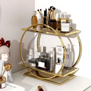 *2-Tier Gold Metal Makeup and Perfume Organizer