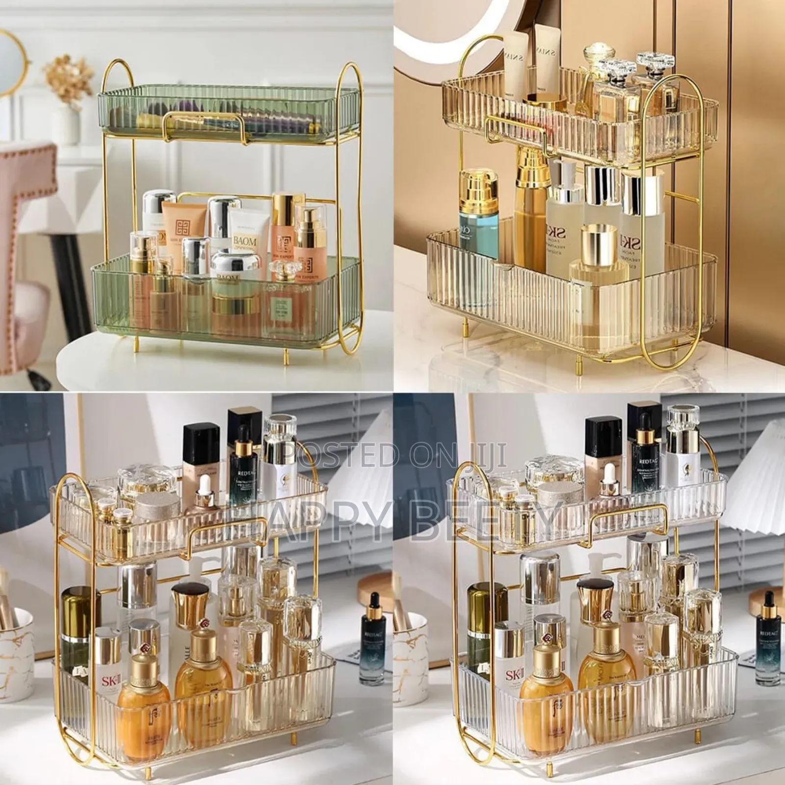 *Elefant Luxury Bathroom Organizer Shelf Double Layer Cosmetic Storage