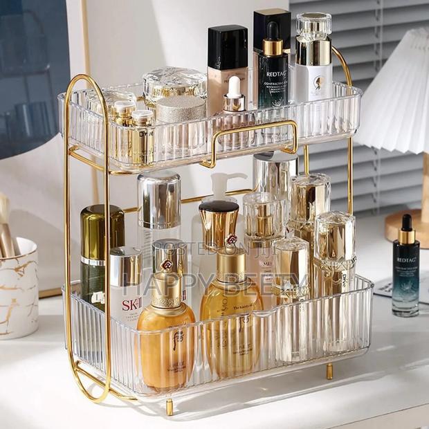 *Elefant Luxury Bathroom Organizer Shelf Double Layer Cosmetic Storage - thumbnail 4