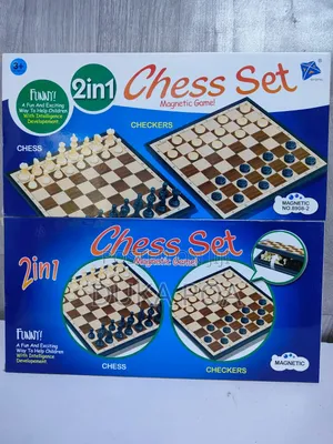 2 in 1 Chess and Checkers Board Game