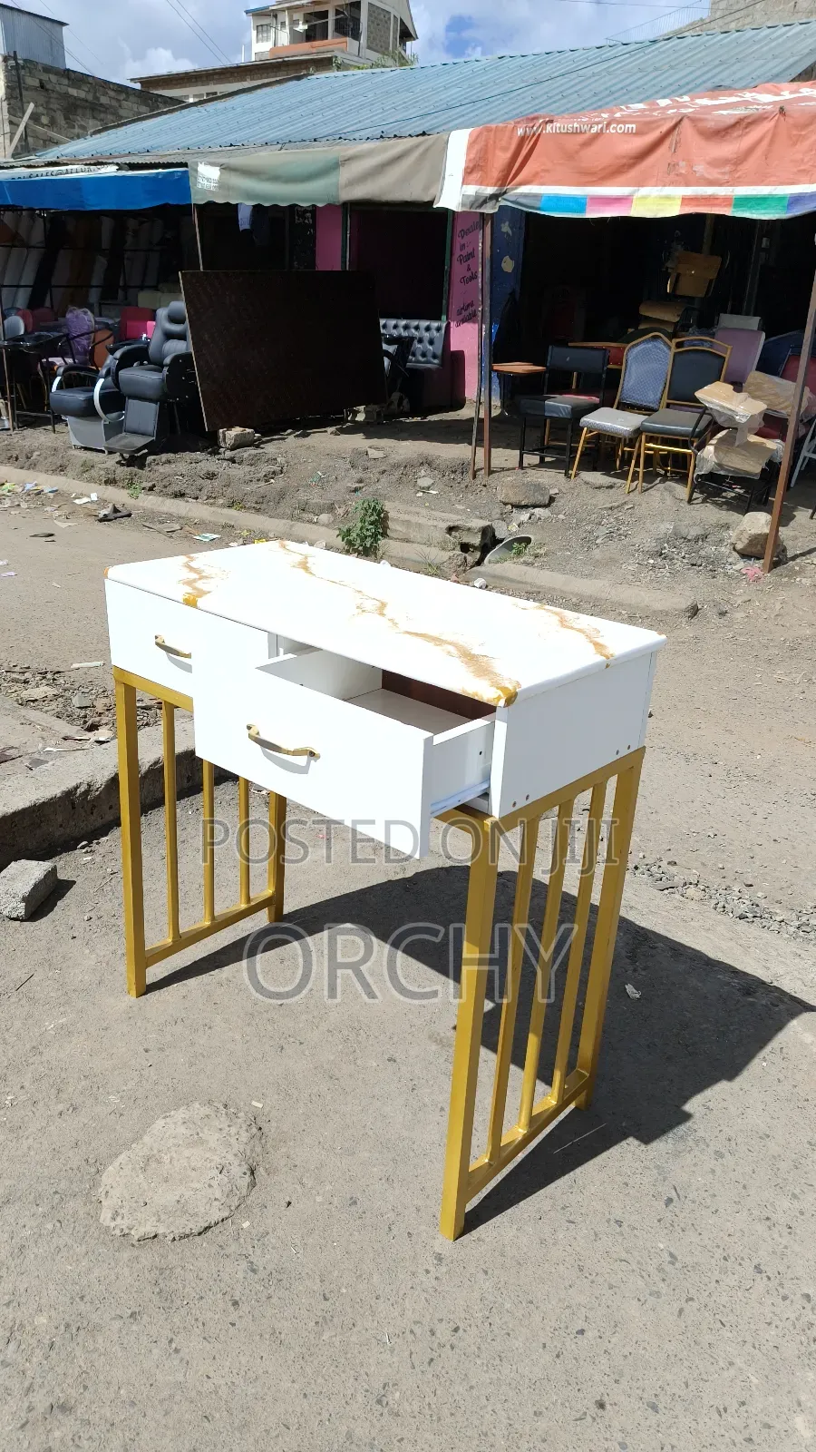 Twin Drawers Manicure Table/ Nail Table