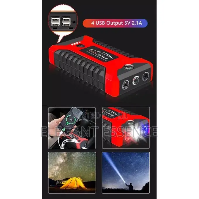 Car Jump Starter With Air Compressor – Battery Booster Tire Inflator
