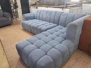 Grey Bubble L-Shaped Sofa (6 Seater)
